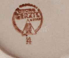 Gerzit original régi söröskorsó, oldalán kartusokban portré díszítésekkel, jelzéssel, hibátlan, m: 1...