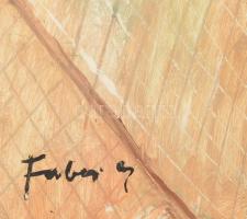 Fáber Gabriella (1903 - 1982): Pesti ház udvarán. Olaj, farost, jelezve balra lent, fakeretben, 50×6...