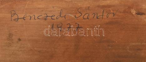 Benczédi Sándor (1912-1998): Medve. Faragott pácolt fa, fa talapzaton. Jelzéssel, minimális kopottsá...