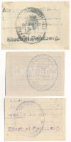 Német Birodalom / Penzberg 1917. 5pf + 10pf + 50pf, mindegyik bélyegzéssel T:AU,XF egyiken kis besza...