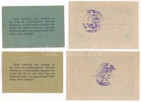 Német Birodalom / Vilshofen 1916. 25pf + 50pf bélyegzéssel + Ueckermünde ~1917. 25pf + 50pf bélyegzé...