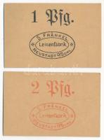 Német Birodalom / Neustadt / Vászongyár 1916. 1pf + 2pf T:AU 
German Empire / Neustadt / Linen Fact...