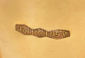 18K arany (Au) pecsétgyűrű jelzett, mesterjegyes, nem vésett m: 61, 11,8 g