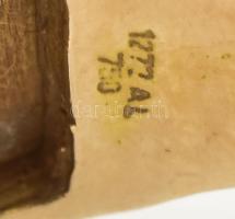 18K arany (Au) pecsétgyűrű jelzett, mesterjegyes, címer nélkül m: 60, 6,41 g