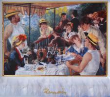 Goebel porcelán kínáló, Pierre-Auguste Renoir: Evezősök reggelije című festményének reprodukciójával...