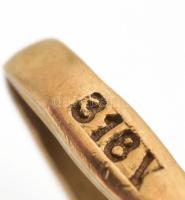 18K arany (Au) medál, plasztikus leány fejjel. 2,71 g