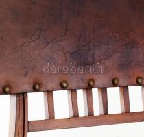 Antik szecessziós szék, 2 db, fa, bőrrel bevont, jó állapotban. 43x44x92 cm