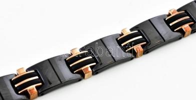 Rochet design férfi karkötő, fém, aranyozott és szénszálas bevonattal, újszerű állapotban, eredeti d...