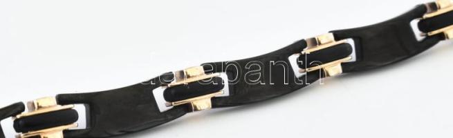 Rochet design férfi nyaklánc, fém, aranyozott és szénszálas bevonattal, újszerű állapotban, eredeti ...