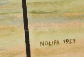 Nolipa István Pál (1907-1986): Az első deres délelőtt a Gubacsi-téglagyárban (Pesterzsébet), 1953. O...