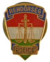 ~1990. "Rendőrség - Police" a rendőrség emblémáját ábrázoló műgyantás fém kitűző (~14x11mm) T:AU