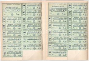 Mándok 1927. "Mándoki Takarékpénztár Részvénytársaság" tíz részvénye egyenként 20P-ről, ös...
