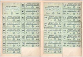 Mándok 1927. "Mándoki Takarékpénztár Részvénytársaság" tíz részvénye egyenként 20P-ről, ös...
