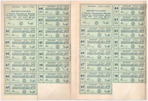 Mándok 1927. "Mándoki Takarékpénztár Részvénytársaság" tíz részvénye egyenként 20P-ről, ös...