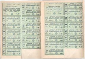 Mándok 1927. "Mándoki Takarékpénztár Részvénytársaság" tíz részvénye egyenként 20P-ről, ös...