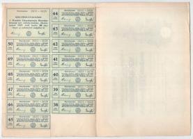 Mándok 1927. "Mándoki Takarékpénztár Részvénytársaság" tíz részvénye egyenként 20P-ről, ös...