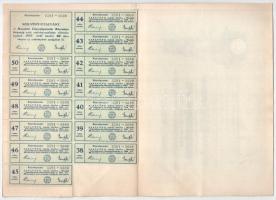 Mándok 1927. "Mándoki Takarékpénztár Részvénytársaság" tíz részvénye egyenként 20P-ről, ös...
