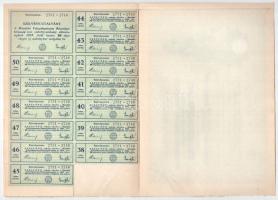 Mándok 1927. "Mándoki Takarékpénztár Részvénytársaság" tíz részvénye egyenként 20P-ről, ös...