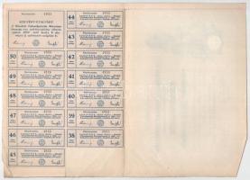 Mándok 1927. "Mándoki Takarékpénztár Részvénytársaság" részvénye 20P-ről + tíz részvénye e...
