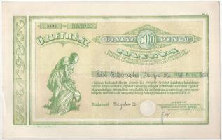 Budapest 1943. "Hangya Termelő-Értékesítő és Fogyasztási Szövetkezet" üzletrésze 500P-ről,...