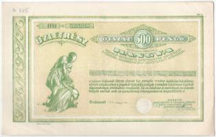 Budapest 1943. "Hangya Termelő-Értékesítő és Fogyasztási Szövetkezet" üzletrésze 500P-ről,...