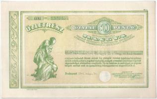 Budapest 1943. "Hangya Termelő-Értékesítő és Fogyasztási Szövetkezet" üzletrésze 500P-ről,...