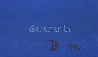 Deák B. Ferenc (1938-2004): Álom paripával (szürrealista kép). Olaj, vászon, jelzett. Dekoratív fa k...