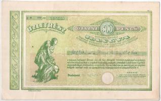 Budapest 1941. "Hangya Termelő-Értékesítő és Fogyasztási Szövetkezet" üzletrésze 500P-ről,...