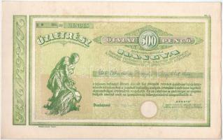 Budapest 1941. "Hangya Termelő-Értékesítő és Fogyasztási Szövetkezet" üzletrésze 500P-ről,...