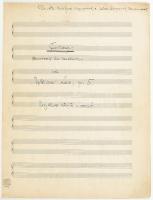 1909 Weiner Leó saját kézzel írt kottája: Farsang. Humoreszk kis zenekarra. Írta - -. Négy kézre írta a szerző, 12 sztl. lev.   A szerző, Weiner Leó (1885-1960) Kossuth-díjas zeneszerző által Adler Marianne izraelita származású zongoratanárnő, Szendy Árpád (1863-1922) zongoraművész és - tanár, zeneszerző tanítványa és édesanyja, Adler Vilma részére DEDIKÁLT példány, valamint Weiner Leó által aláírt.
