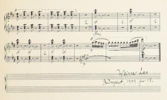 1909 Weiner Leó saját kézzel írt kottája: Farsang. Humoreszk kis zenekarra. Írta - -. Négy kézre írt...