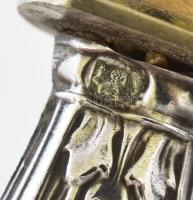 Ezüst (Ag) nyelű pralinés kanál, jelzéssel, h: 17,5 cm, bruttó: 38 g