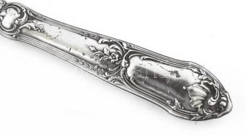 Ezüst (Ag) kés, jelzéssel, h: 20,5 cm, bruttó: 45 g