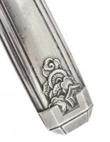 Ezüst (Ag) kés, jelzéssel, h: 18 cm, bruttó: 38 g