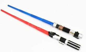 Hasbro 2 darab fénykard. Kis kopással, műanyag, h: 27-28 cm