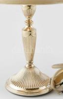 Ezüst (Ag) testű asztali lámpa, jelzéssel, kopással, m: 42 cm