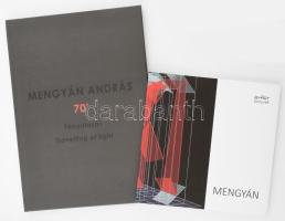 Mengyán András 70. Fényutazás, Travelling of Light. hn., 2015., PressXpress. Gazdag képanyaggal illusztrált. Kiadói kartonált papírkötés. + Mengyán. Mengyán András katalógus. Bp., 2021., byArt. Kiadói papírkötés.