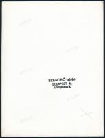 cca 1930-1940 Szendrő István (1908-2000): A tabáni rác templom belseje Budapest ostroma után, pecsét...