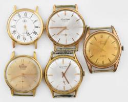 6 darab férfi karóra, közte Omega, nem működnek