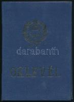 1981 Bp., MSZMP Budapesti Bizottság Marxizmus-Leninizmus Esti Egyeteme által kiállított oklevél, 20+...