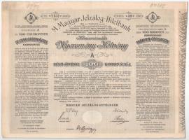 1906. Budapest "A Magyar Jelzálog-Hitelbank Nyeremény-Kötvénye" "A" (4x) részköt...
