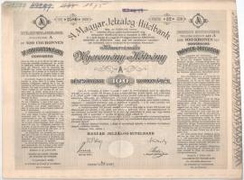 1906. Budapest "A Magyar Jelzálog-Hitelbank Nyeremény-Kötvénye" "A" (4x) részköt...