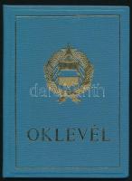 1977 Újságírói képesítésről kiállított oklevél, 20+5 Ft illetékbélyeggel + 1976 MUOSZ Oktatási Igazg...