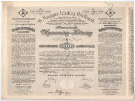 1906. Budapest "A Magyar Jelzálog-Hitelbank Nyeremény-Kötvénye" "A" (4x) részköt...