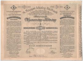 1906. Budapest "A Magyar Jelzálog-Hitelbank Nyeremény-Kötvénye" "A" (4x) részköt...