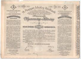 1906. Budapest "A Magyar Jelzálog-Hitelbank Nyeremény-Kötvénye" "A" (4x) részköt...