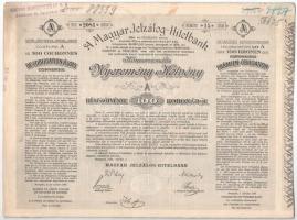 1906. Budapest "A Magyar Jelzálog-Hitelbank Nyeremény-Kötvénye" "A" (4x) részköt...