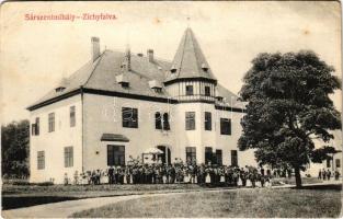 1908 Sárszentmihály-Zichyfalva, Gróf Zichy kastély. Szőke Gyula kiadása (EK)