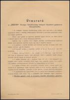 1940 Útmutató az "Erdélyért" Országos Gyűjtőbizottság budapesti házankénti gyűjtésének lebonyolításához. Bp., Stádium-ny., 1 sztl. lev.