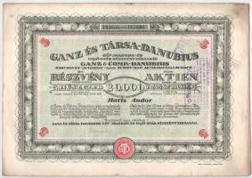 Budapest 1923. "Ganz és Társa- Danubius Gép-, Waggon- és Hajó-Gyár Részvénytársaság" 5 rés...